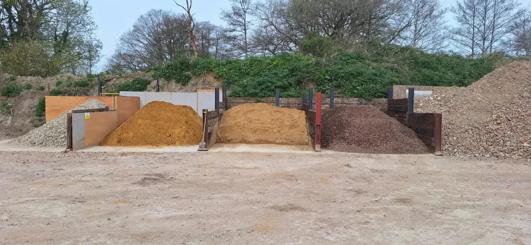 Topsoil and sand bays at our yard near Croydon